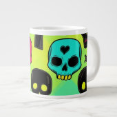 Skull Pattern Jumbo Specialty Mug Grote Koffiekop (Voorkant rechts)