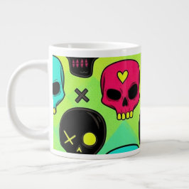 Skull Pattern Jumbo Specialty Mug Grote Koffiekop