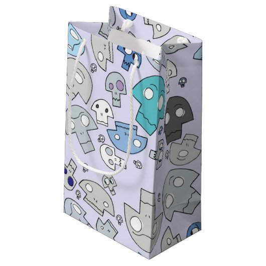 Skull Pattern Klein Cadeauzakje (Achterkant Gekanteld)