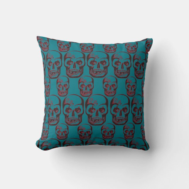 skull pattern kussen (Voorkant)