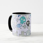 Skull Pattern Mok (Voorkant links)