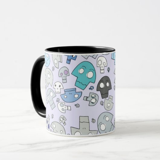 Skull Pattern Mok (Voorkant links)