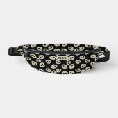 Skull Pattern Monogram Zwart Halloween Fanny Pack Heuptasje (Voorkant)
