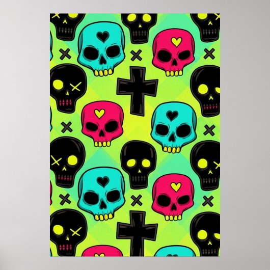 Skull Pattern Poster (Voorkant)