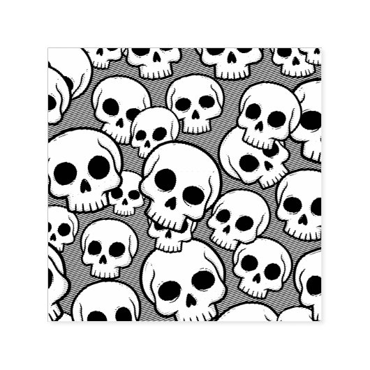 Skull Pattern Self Inking Rubber Stamp Zelfinktende Stempel (Design)