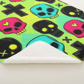 Skull Pattern Sherpa Blanket Deken (3/4)