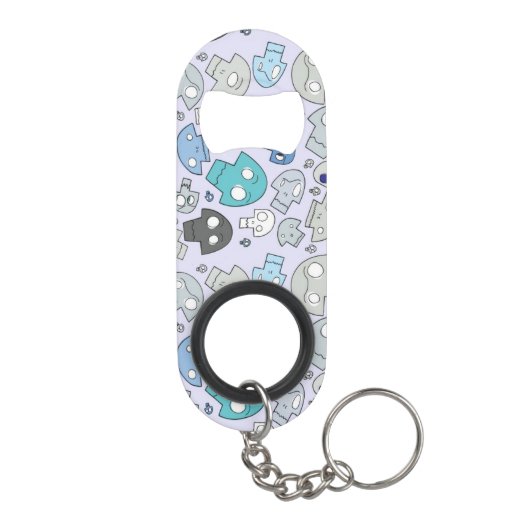 Skull Pattern Sleutelhanger Flessenopener (Achterkant)
