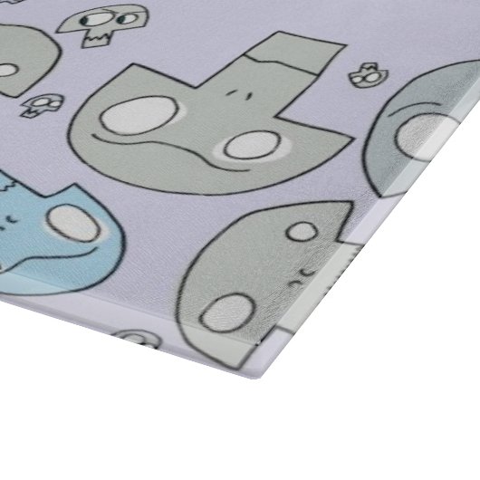 Skull Pattern Snijplank (Hoek)