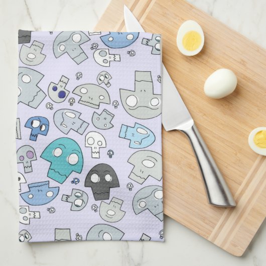 Skull Pattern Theedoek (Quarter Fold)