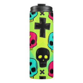 Skull Pattern Thermal Tumbler Thermosbeker