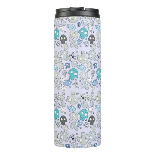 Skull Pattern Thermosbeker (Achterkant)