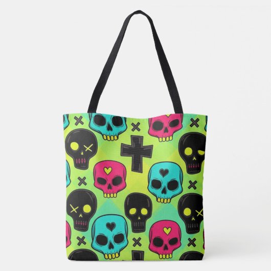 Skull Pattern Tote Bag (Achterkant)