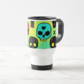 Skull Pattern Travel/Commuter Mug Reisbeker (Voorkant rechts)