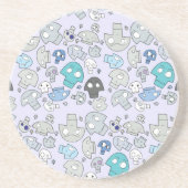 Skull Pattern Zandsteen Onderzetter (Voorkant)