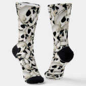 Skull Patterned Sokken (Gebogen)