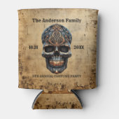 Skull Persoonlijke halloween Partij Blikjeskoeler (Voorkant)