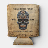 Skull Persoonlijke halloween Partij Blikjeskoeler (Achterkant)