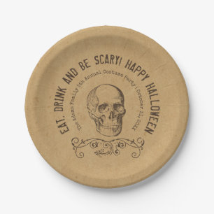 Skull Persoonlijke halloween Partij Papieren Bordje