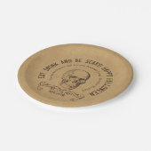 Skull Persoonlijke halloween Partij Papieren Bordje (Gekanteld)