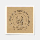 Skull Persoonlijke halloween Partij Servet (Voorkant)