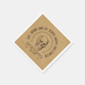Skull Persoonlijke halloween Partij Servet (Hoek)
