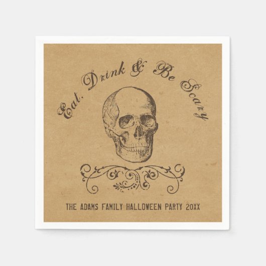  Skull Persoonlijke halloween Partij Servet (Voorkant)