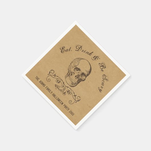 Skull Persoonlijke halloween Partij Servet (Hoek)
