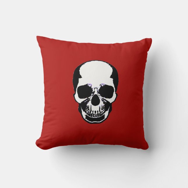 Skull Pillow - Ivory & Artery Kussen (Voorkant)