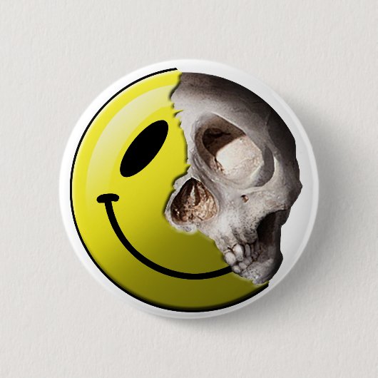 Skull pin ronde button 5,7 cm (Voorkant)