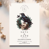 Skull & Pine Raven Gothic Wedding Save The Date