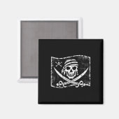  Skull Pirate Flag Grappig Halloween Kostuum Magneet (Voorkant / Achterkant)