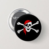 skull pirate knop ronde button 5,7 cm (Voorkant /achterkant)