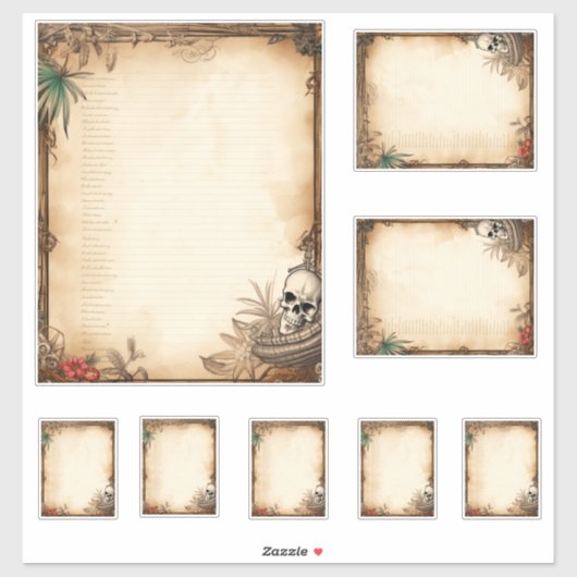 Skull Pirate Menu kit Sticker (Vel)