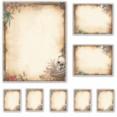 Skull Pirate Menu kit Sticker (Voorkant)