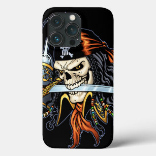 Skull Pirate met zwaard en haak door Al Rio Case-Mate iPhone Case