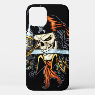 Skull Pirate met zwaard en haak door Al Rio Case-Mate iPhone Case