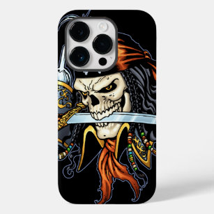 Skull Pirate met zwaard en haak door Al Rio Case-Mate iPhone 14 Pro Hoesje
