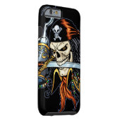 Skull Pirate met zwaard en haak door Al Rio Case-Mate iPhone Hoesje (Achterkant/Rechts)