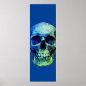Skull Pop Art Blue Poster (Voorkant)