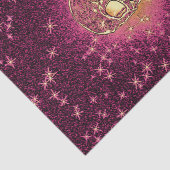Skull Pop Art Gold Paars Glitter Colorful Tissuepapier (Detail)