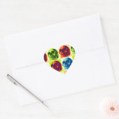 Skull Pop Art Hart Sticker (Envelop)