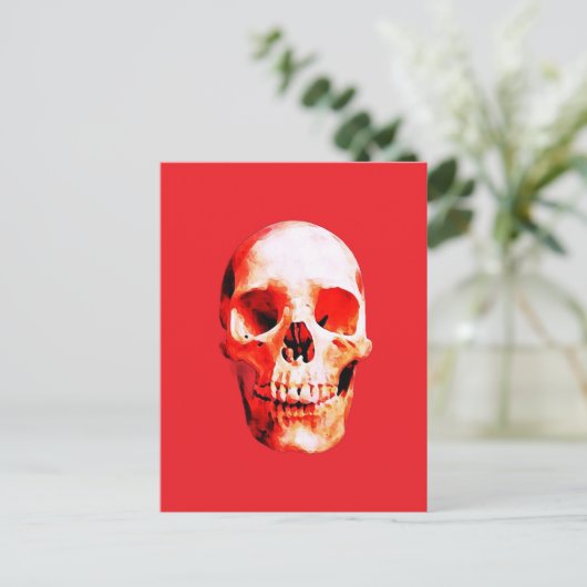 Skull Pop Art Illustration Briefkaart (Staand voorkant)