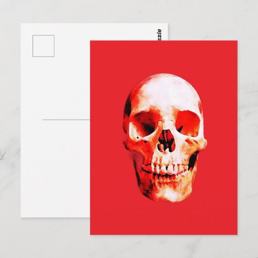 Skull Pop Art Illustration Briefkaart (Voorkant / Achterkant)