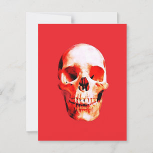 Skull Pop Art Illustration Briefkaart