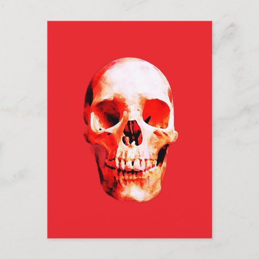 Skull Pop Art Illustration Briefkaart (Voorkant)