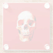 Skull Pop Art Illustration Glazen Onderzetter (Achterkant)