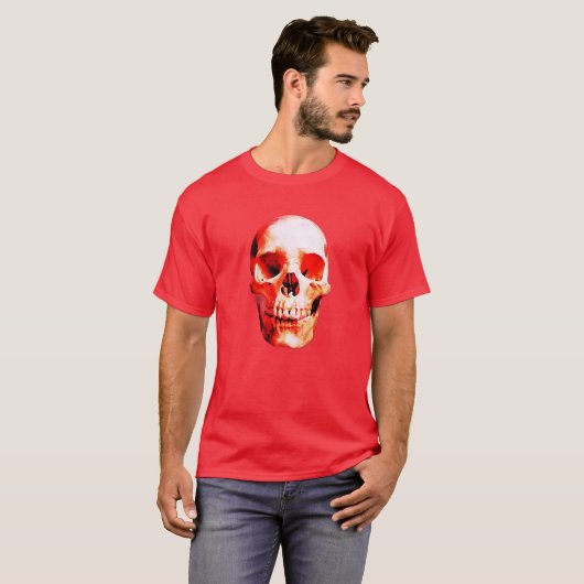 Skull Pop Art Illustration T-shirt (Voorkant volledig)
