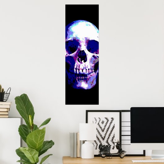 Skull Pop Art Poster (Thuiskantoor)