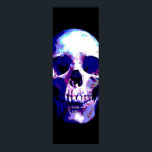 Skull Pop Art Poster<br><div class="desc">Fantasy Art Skull Skeleton - Blue & Paarse Tones Heavy Metal Punk Rock College Pop Art Afbeelding</div>