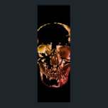 Skull Pop Art Poster<br><div class="desc">Fantasy Art Skull Skeleton - Blue & Paarse Tones Heavy Metal Punk Rock College Pop Art Afbeelding</div>